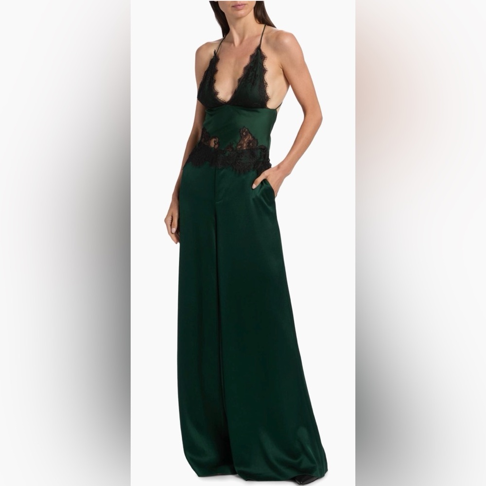 Alice + Olivia Claudia V Neck Lace Slip Top - Picture 7 of 13